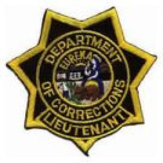 CALIFORNIA DEPT OF CORRECTIONS, CDC LIEUTENANT BADGE PATCH - SEW ON.